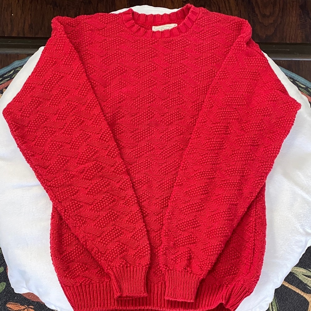 Classic Red Crewneck Sweater for Men (or women) by Alps